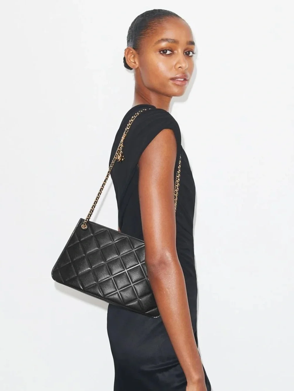 Tory Burch black Fleming pochette
